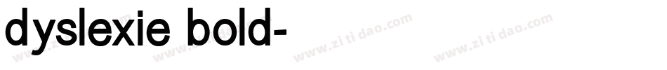 dyslexie bold字体转换